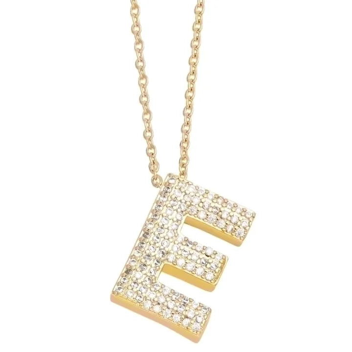 Bubble Letter Necklace 18K