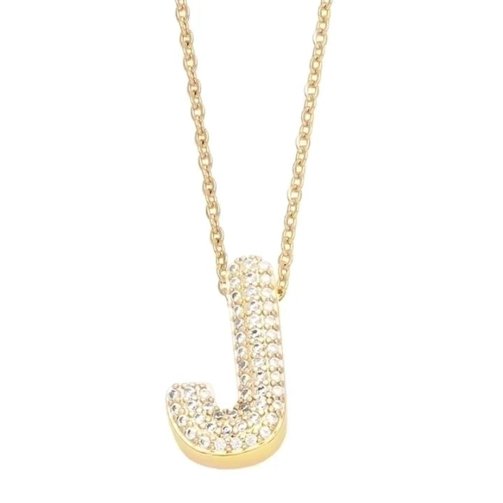 Bubble Letter Necklace 18K