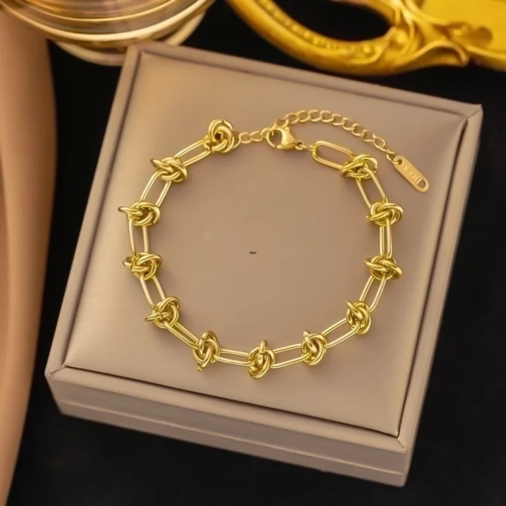 18K Double Layer Double Knot Bracelet