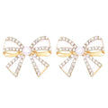 Diamond Bow Earrings